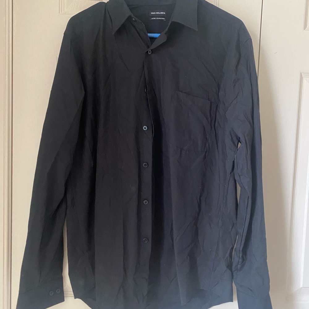 Van Heusen Black Fitted Shirt